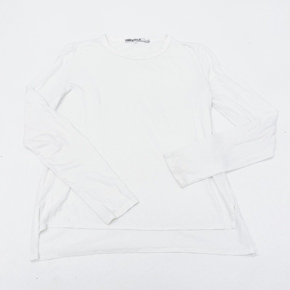 Zara White Crew Neck Top Ribbed SZ S - Picture 4 of 8